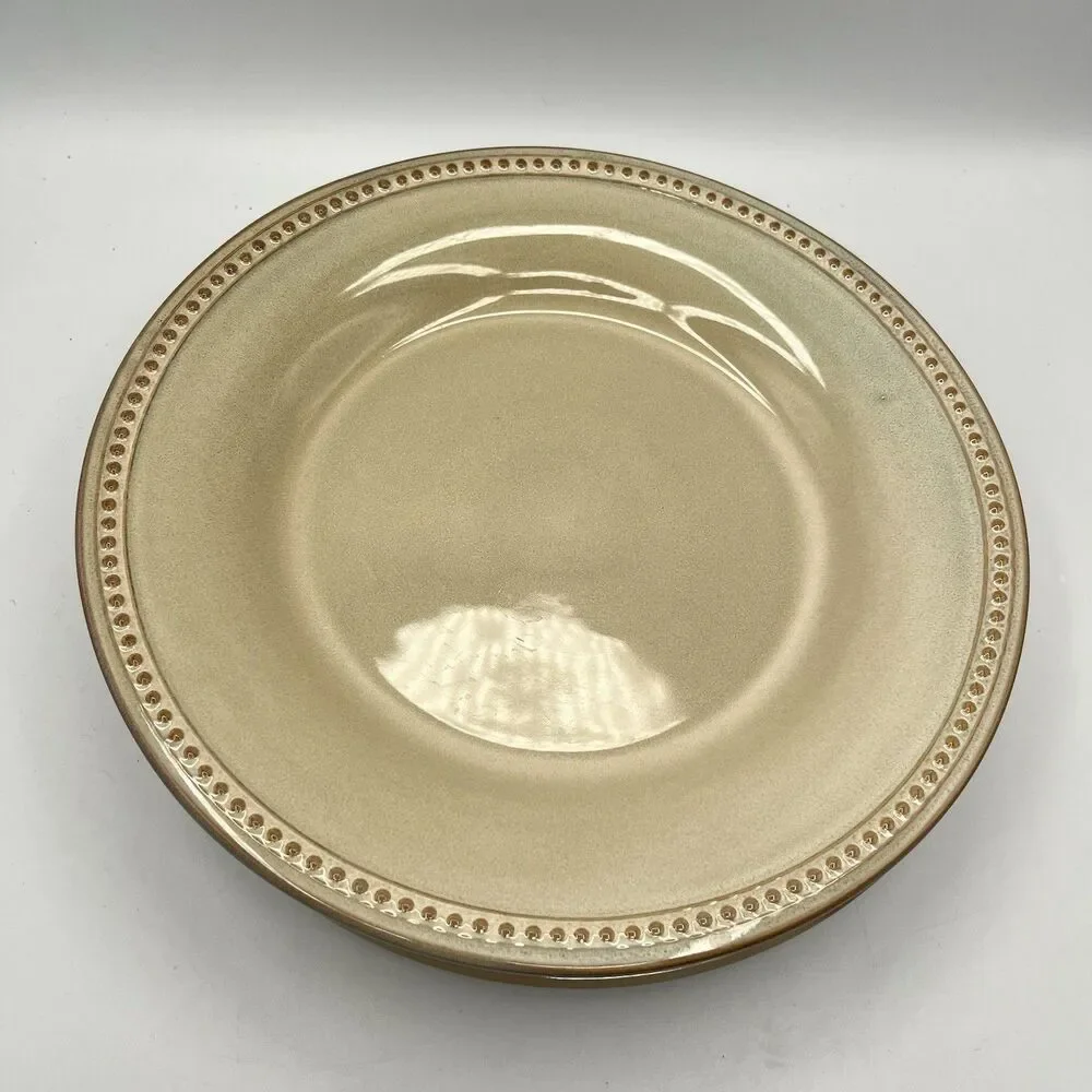 3 Pier 1 Imports- SPICE ROUTE - SESAME - 10-3/4” Round Dinner Plates